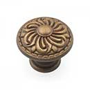 RK International [CK-120-AE] Solid Brass Cabinet Knob - Augustine Series - Antique English Finish - 1 3/8" Dia.