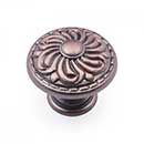 RK International [CK-120-DC] Solid Brass Cabinet Knob - Augustine Series - Distressed Copper Finish - 1 3/8&quot; Dia.