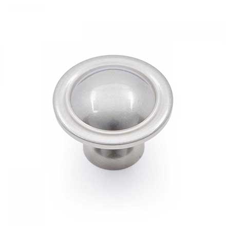 RK International [CK-9303-P] Solid Brass Cabinet Knob - Small Smooth Dome - Satin Nickel Finish - 1 1/4" Dia.