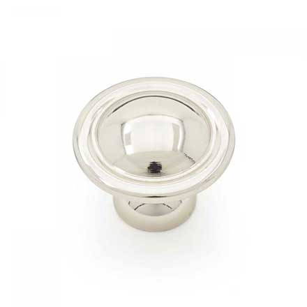 RK International [CK-9303-PN] Solid Brass Cabinet Knob - Small Smooth Dome - Polished Nickel Finish - 1 1/4" Dia.