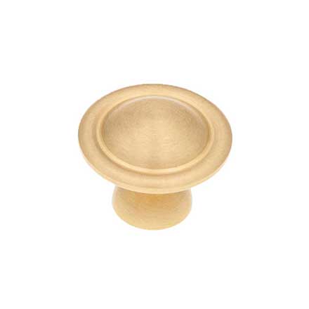 RK International [CK-9303-SB] Solid Brass Cabinet Knob - Small Smooth Dome - Satin Brass Finish - 1 1/4" Dia.