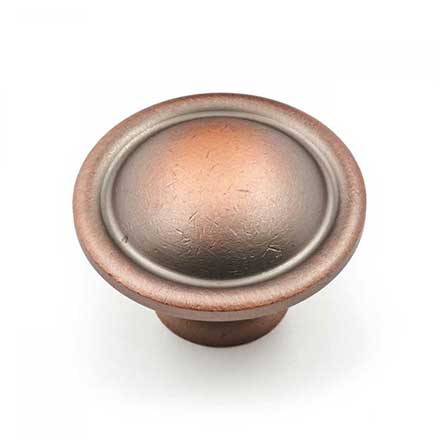 RK International [CK-9304-DC] Solid Brass Cabinet Knob - Large Smooth Dome - Distressed Copper Finish - 1 1/2" Dia.