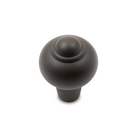 RK International [CK-9306-RB] Solid Brass Cabinet Knob - Solid Round w/ Tip - Oil Rubbed Bronze Finish - 1" Dia.