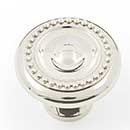 RK International [CK-2222-PN] Solid Brass Cabinet Knob - Beaded Edge w/ Tip - Polished Nickel Finish - 1 1/4" Dia.
