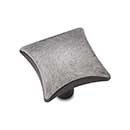RK International [CK-9316-DN] Solid Brass Cabinet Knob - Square w/ Four Curves - Distressed Nickel Finish - 1 1/8" Sq.