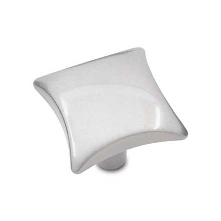 RK International [CK-9316-P] Solid Brass Cabinet Knob - Square w/ Four Curves - Satin Nickel Finish - 1 1/8" Sq.