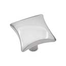 RK International [CK-9316-P] Solid Brass Cabinet Knob - Square w/ Four Curves - Satin Nickel Finish - 1 1/8" Sq.