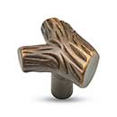 RK International [CK-201-AE] Solid Brass Cabinet Knob - Branch - Antique English Finish - 1 1/2&quot; L
