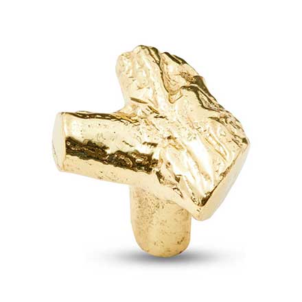 RK International [CK-201] Solid Brass Cabinet Knob - Branch - Polished Brass Finish - 1 1/2" L
