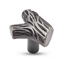 RK International [CK-201-DN] Solid Brass Cabinet Knob - Branch - Distressed Nickel Finish - 1 1/2" L