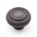 RK International [CK-707-DN] Solid Brass Cabinet Knob - Large Double Ringed - Distressed Nickel Finish - 1 1/2" Dia.
