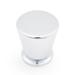 RK International [CK-792-PC] Solid Brass Cabinet Knob - Button - Polished Chrome Finish - 15/16" DIa.