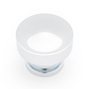 RK International [CK-793-PC] Solid Brass Cabinet Knob - Raised Center - Polished Chrome Finish - 1 1/4" DIa.