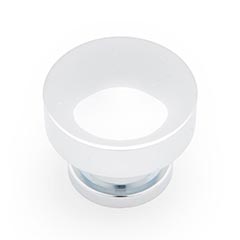 RK International [CK-793-PC] Solid Brass Cabinet Knob - Raised Center - Polished Chrome Finish - 1 1/4" DIa.