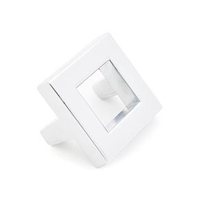 RK International [CK-795-PC] Solid Brass Cabinet Knob - Open Square - Polished Chrome Finish - 1 5/8" Sq.
