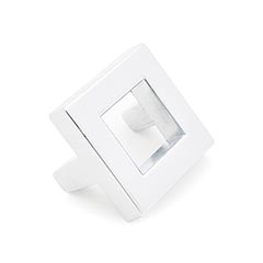 RK International [CK-795-PC] Solid Brass Cabinet Knob - Open Square - Polished Chrome Finish - 1 5/8" Sq.