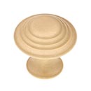 RK International [CK-9214-SB] Solid Brass Cabinet Knob - Step Up Beauty - Satin Brass Finish - 1 1/4" Dia.