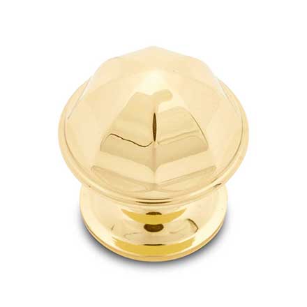 RK International [CK-192-B] Solid Brass Cabinet Knob - Contoured Dome - Polished Brass Finish - 1 1/16" Dia.