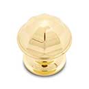 RK International [CK-192-B] Solid Brass Cabinet Knob - Contoured Dome - Polished Brass Finish - 1 1/16" Dia.