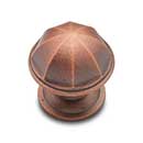 RK International [CK-192-DC] Solid Brass Cabinet Knob - Contoured Dome - Distressed Copper Finish - 1 1/16" Dia.