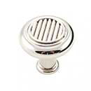 RK International [CK-140-PN] Die Cast Zinc Cabinet Knob - Corcoran Series - Lines in Middle - Polished Nickel Finish - 1 1/4" Dia.
