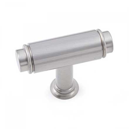 RK International [CK-780-P] Solid Brass Cabinet Knob - Large Cylinder - Satin Nickel Finish - 1 13/16" L