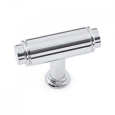 RK International [CK-780-PC] Solid Brass Cabinet Knob - Large Cylinder - Polished Chrome Finish - 1 13/16" L