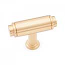 RK International [CK-780-SB] Solid Brass Cabinet Knob - Large Cylinder - Satin Brass Finish - 1 13/16&quot; L
