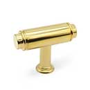 RK International [CK-780-ULB] Solid Brass Cabinet Knob - Large Cylinder - Polished Brass Unlacquered Finish - 1 13/16" L
