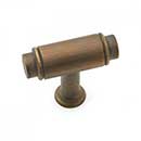 RK International [CK-781-AE] Solid Brass Cabinet Knob - Small Cylinder - Antique English Finish - 1 5/8&quot; L