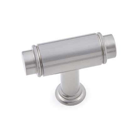 RK International [CK-781-P] Solid Brass Cabinet Knob - Small Cylinder - Satin Nickel Finish - 1 5/8" L