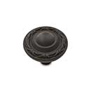 RK International [CK-761-RB] Solid Brass Cabinet Knob - Small Deco-Leaf Edge - Oil Rubbed Bronze Finish - 1 1/4" Dia.