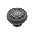 RK International [CK-707-DN] Solid Brass Cabinet Knob - Large Double Ringed - Distressed Nickel Finish - 1 1/2&quot; Dia.