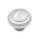 RK International [CK-707-P] Solid Brass Cabinet Knob - Large Double Ringed - Satin Nickel Finish - 1 1/2" Dia.