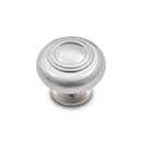 RK International [CK-708-P] Solid Brass Cabinet Knob - Small Double Ringed - Satin Nickel Finish - 1 1/4&quot; Dia.