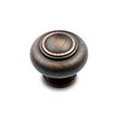 RK International [CK-708-VB] Solid Brass Cabinet Knob - Small Double Ringed - Valencia Bronze Finish - 1 1/4&quot; Dia.