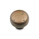 RK International [CK-709-AE] Solid Brass Cabinet Knob - Distressed Heavy Circular - Antique English Finish - 1 3/8&quot; Dia.