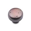 RK International [CK-709-DC] Solid Brass Cabinet Knob - Distressed Heavy Circular - Distressed Copper Finish - 1 3/8&quot; Dia.