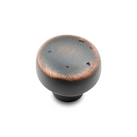 RK International [CK-709-VB] Solid Brass Cabinet Knob - Distressed Heavy Circular - Valencia Bronze Finish - 1 3/8&quot; Dia.