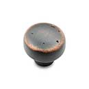 RK International [CK-709-VB] Solid Brass Cabinet Knob - Distressed Heavy Circular - Valencia Bronze Finish - 1 3/8" Dia.