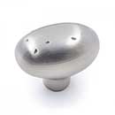 RK International [CK-710-P] Solid Brass Cabinet Knob - Distressed Heavy Egg - Satin Nickel Finish - 1 13/16&quot; L