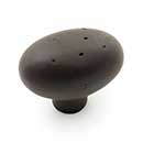 RK International [CK-710-RB] Solid Brass Cabinet Knob - Distressed Heavy Egg - Oil Rubbed Bronze Finish - 1 13/16&quot; L