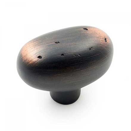 RK International [CK-710-VB] Solid Brass Cabinet Knob - Distressed Heavy Egg - Valencia Bronze Finish - 1 13/16&quot; L
