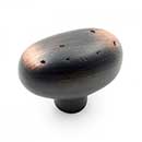 RK International [CK-710-VB] Solid Brass Cabinet Knob - Distressed Heavy Egg - Valencia Bronze Finish - 1 13/16&quot; L
