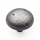 RK International [CK-711-DN] Solid Brass Cabinet Knob - Distressed Mushroom w/ Ring Edge - Distressed Nickel Finish - 1 3/8&quot; Dia.