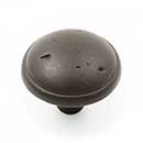 RK International [CK-711-RB] Solid Brass Cabinet Knob - Distressed Mushroom w/ Ring Edge - Oil Rubbed Bronze Finish - 1 3/8&quot; Dia.
