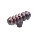RK International [CK-713-DC] Solid Brass Cabinet Knob - Distressed Large Ribbed - Distressed Copper Finish - 1 13/16&quot; L