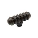 RK International [CK-713-RB] Solid Brass Cabinet Knob - Distressed Large Ribbed - Oil Rubbed Bronze Finish - 1 13/16" L