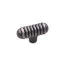 RK International [CK-714-DN] Solid Brass Cabinet Knob - Distressed Small Ribbed - Distressed Nickel Finish - 1 9/16" L
