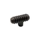 RK International [CK-714-RB] Solid Brass Cabinet Knob - Distressed Small Ribbed - Oil Rubbed Bronze Finish - 1 9/16" L